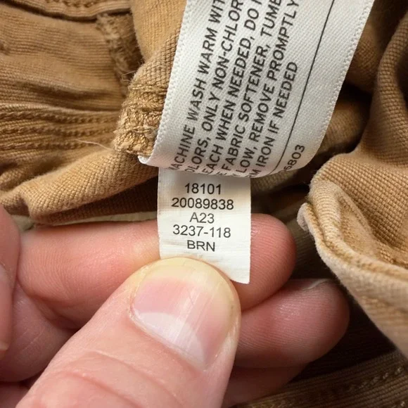 Duluth Trading Co Flex Fire Hose Relaxed Fit Carpenter Pants Brown 34x32 18101 - Picture 7 of 9